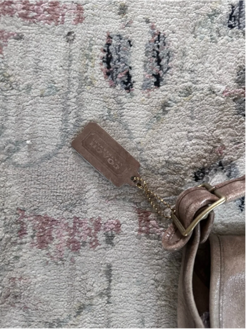 Women's Coach Taupe Leather Shoulder Bag One Size - Picture 2 of 6